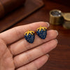 Navy Strawberry Studs