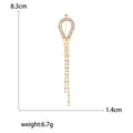 Crystal Zipper Pull Brooch With Twin Tassels in Two Finishes view 5