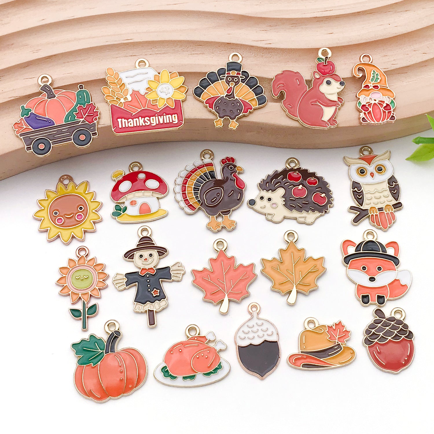 Zinc Alloy Thanksgiving Cartoon charm pendant for DIY bracelet necklace keychain making