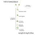 Gold Czech Glass Y-Lariat Necklace Six Stone Colors view 11