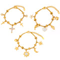 Charm Bracelets Cross Ocean Celestial Gold Steel Titanium view 5
