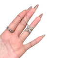 Crystal Accent Silver Tone Cross and Pearl Pendant Necklace view 5