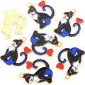 Enamel-Look Gold Silver Heart Alloy Jewelry Pendants in 10 Styles view 6