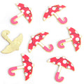 Colorful Umbrella Enamel Metal Jewelry Charms, 16 Designs view 6