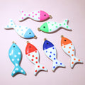Polka Dot Enamel Fish Charms in Eight Color Options view 2