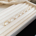Seven Piece Mixed Plain And Textured Stacking Ring Sets In Gold Or Silver Tone view 7