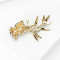Panda and Bamboo Enamel Brooch with Crystal Details view 4