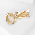 Doctor Brooch With White Coat Stethoscope and Pearl Effect Face view 3
