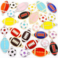 Enamel-Look Football Alloy Charms in 28 Styles for Jewelry Crafts view 3