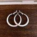 Silver Tone Hoop Earrings With Colorful Dot Accents view 6