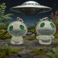 Glow-in-the-Dark Green-Eyed Alien Phone Strap Charms in Seven Poses view 3