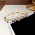 Crystal Open Cuff Bracelets in Three Curved Designs view 1