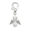 White Cross Bead Angel Keychain Silver Clasp Six Styles view 8