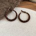 Flocked Pattern Hoop Earrings In Six Shapes And Colors view 10