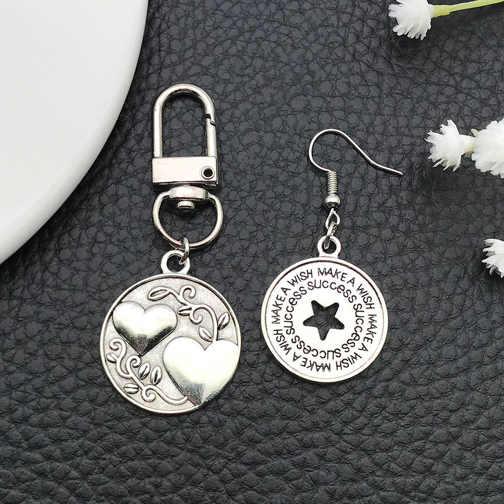 Iron Inspirational Letter Tag Charm Pendants for DIY Bracelet Necklace Keychain Jewelry