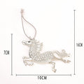 Silver Rhinestone Unicorn Head Pegasus Metal Ornaments view 4