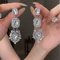 Long Statement Drop Earrings in Fourteen Floral Designs view 2