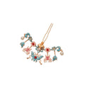 Enamel Butterfly Flower Pearl Double Prong Hairpin view 5