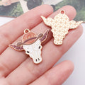 Alloy Gold-Tone Western Theme and Western Skull Metal Charms with 20 Listed Options view 10