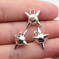 Spiked Ball Charm In 5 Metal Finishes For Jewelry Making view 1