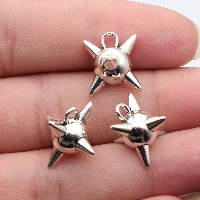 Spiked Ball Charm In 5 Metal Finishes For Jewelry Making