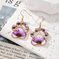 Gold Tone Pressed Flower Resin Drop Earrings 7 Shapes view 9