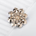 Sunflower Crystal Metal Brooch Pin for Jackets and Lapels view 3