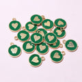 Double-Sided Enamel Heart Metal Charms in Eleven Colors view 9