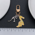 Yellow or Blue Long Neck Dinosaur Skeleton Keychains view 3
