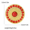 Round Beaded Medallion Brooch in Four Bright Colorways view 4