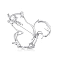 Open Outline Squirrel Metal Brooch in Gold and Silver view 2