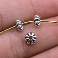 6mm 0.4g Antique Silver Zinc Alloy Round Disc Small Hole Spacer Beads for Bracelet Making
