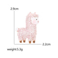 Textured Sparkling Alpaca Metal Brooch in White and Pink view 5