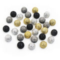 Textured Black Half Round Resin Cabochons for Jewelry Making view 3