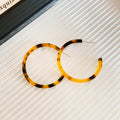 Slim Resin Hoop Earrings In Three Multicolor Patterns view 7