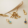 Gold Tone Chain Necklaces With Twelve Colorful Heart Birthstones view 3