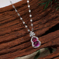 Mini Gourd Pendant Necklaces Silver Tone 7 Stone Colors view 10