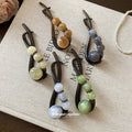 Acrylic Bead Twist Hair Clips White Green Pale Yellow view 4