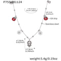 Strawberry Seahorse and Daisy Charm Necklace Collection view 8