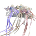 Khaki Butterfly Pearl Ribbon Tassel Acrylic Hair Claw Clip view 5