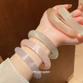 Soft Cat Eye Round Bangle Bracelets Lilac Pink Mint Green view 3