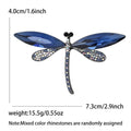 Crystal Wing Dragonfly Brooch Blue Champagne Green Styles view 6