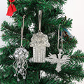 Rhinestone Jellyfish Popcorn Winged Cross Hanging Ornament view 1