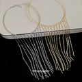 Long Fringe Collar Necklace with Graduated Chain Tassels view 2