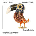 Textured Toucan Brooch in Three Colorful Enamel Palettes view 3