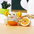Jeweled Crab Fortune Keychains in Five Colors with Braided Loops view 12