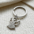 Silver-Tone Metal Angel Keychain, Single or Organza Bag Tag Set view 4
