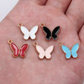 Enamel Butterfly Charms in Five Colors for Jewelry and Craft Making view 1