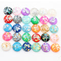 Round Resin Cabochons with Metallic Foil in Sixty-One Options view 2