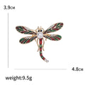 Enamel Dragonfly Brooch Pearl Body Rhinestone Accents view 5